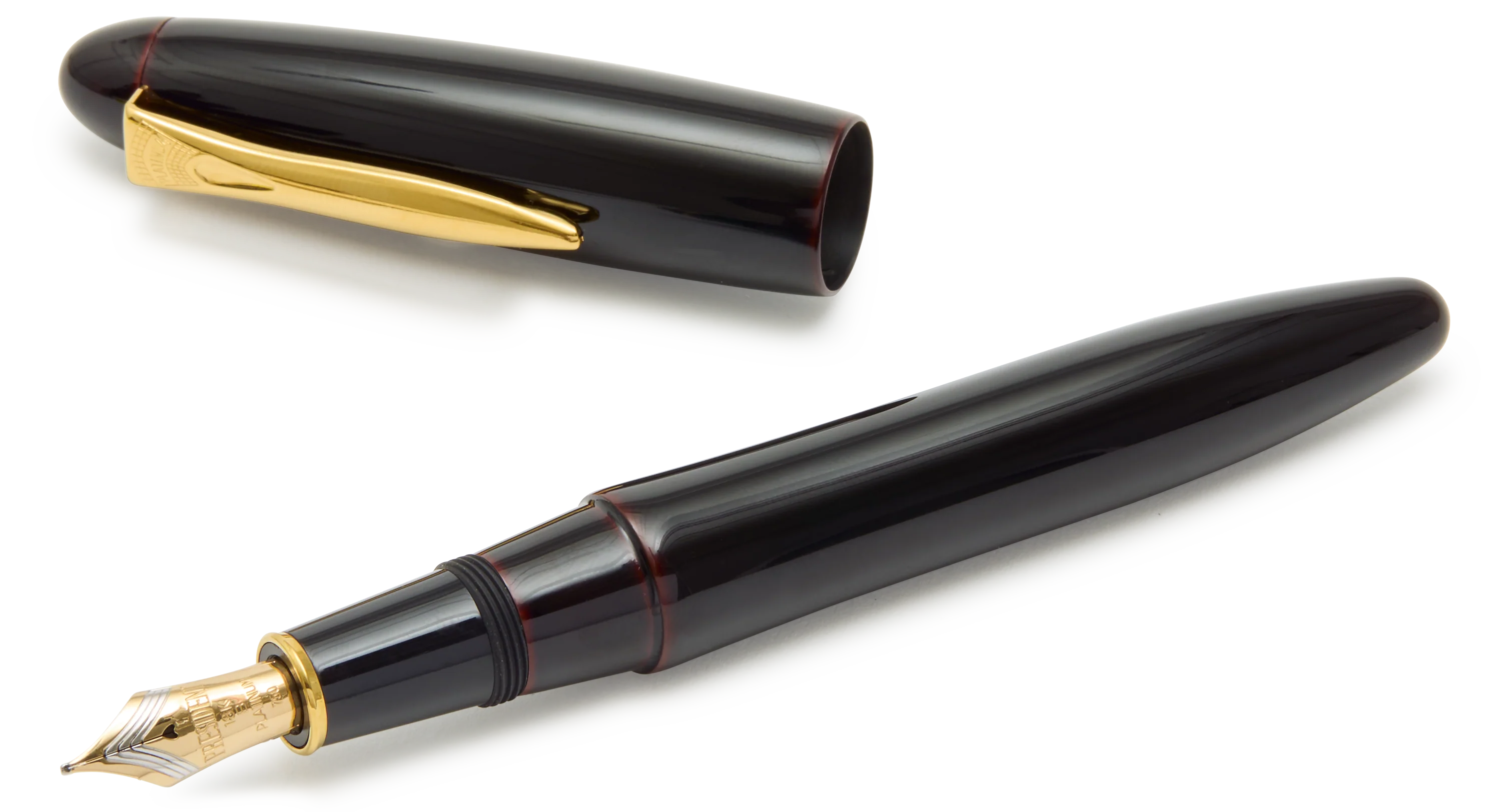 Platinum Red Urushi "Izumo" Tame-nuri Fountain Pen