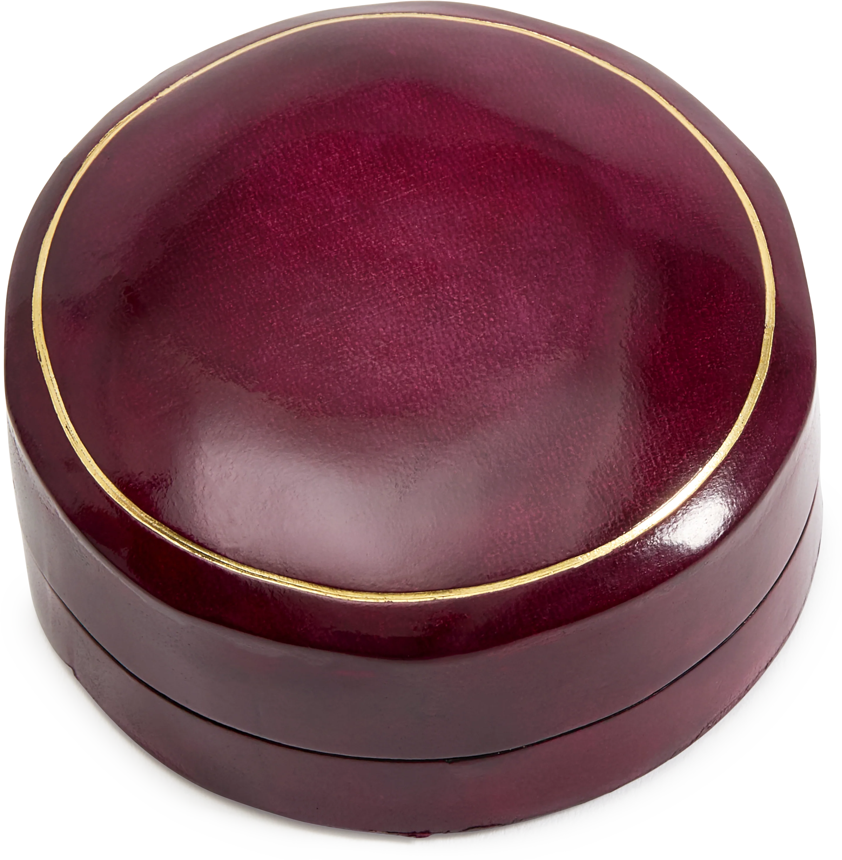 Round Moulded Leather Box - Image 3