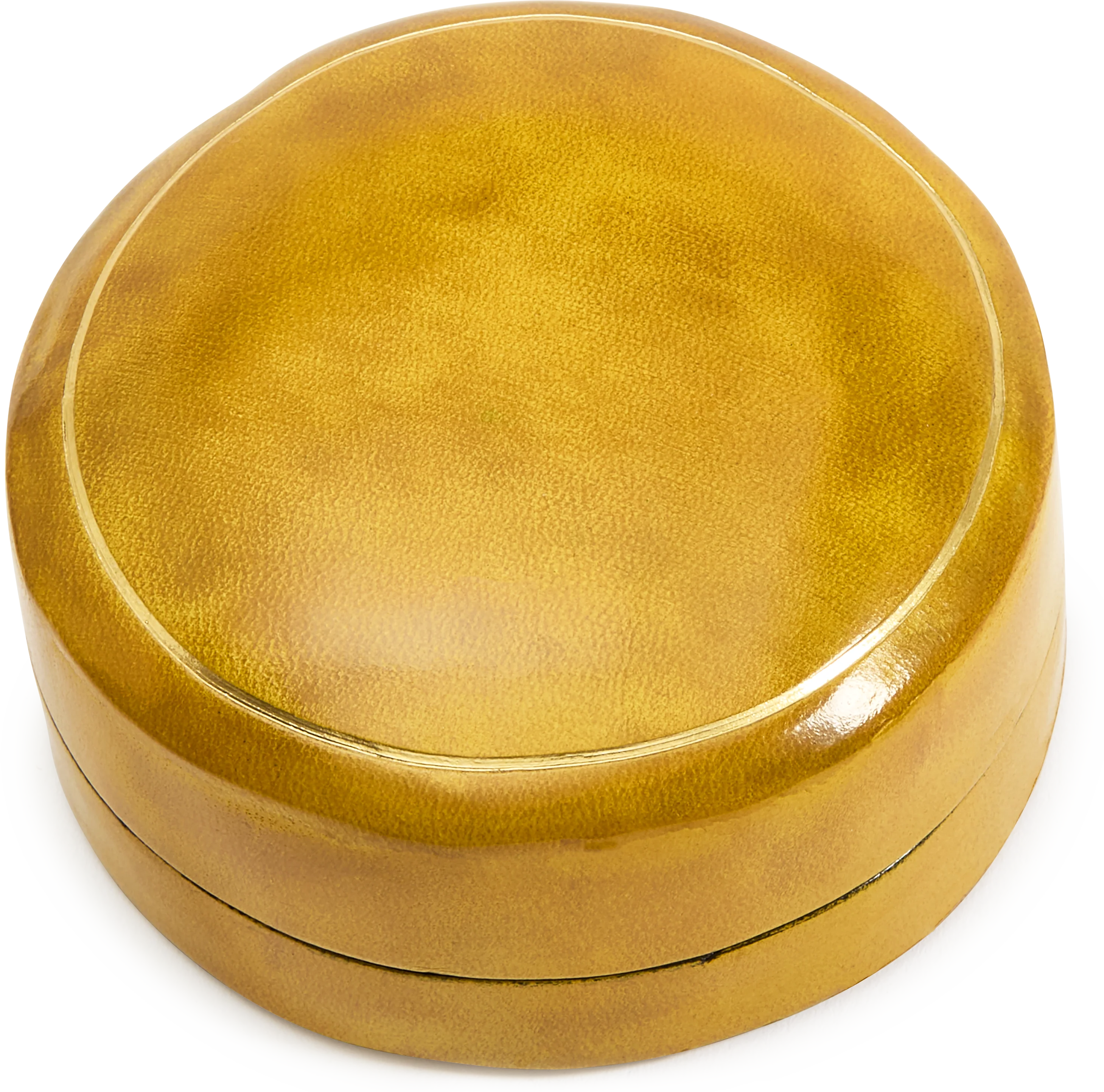 Round Moulded Leather Box - Image 4