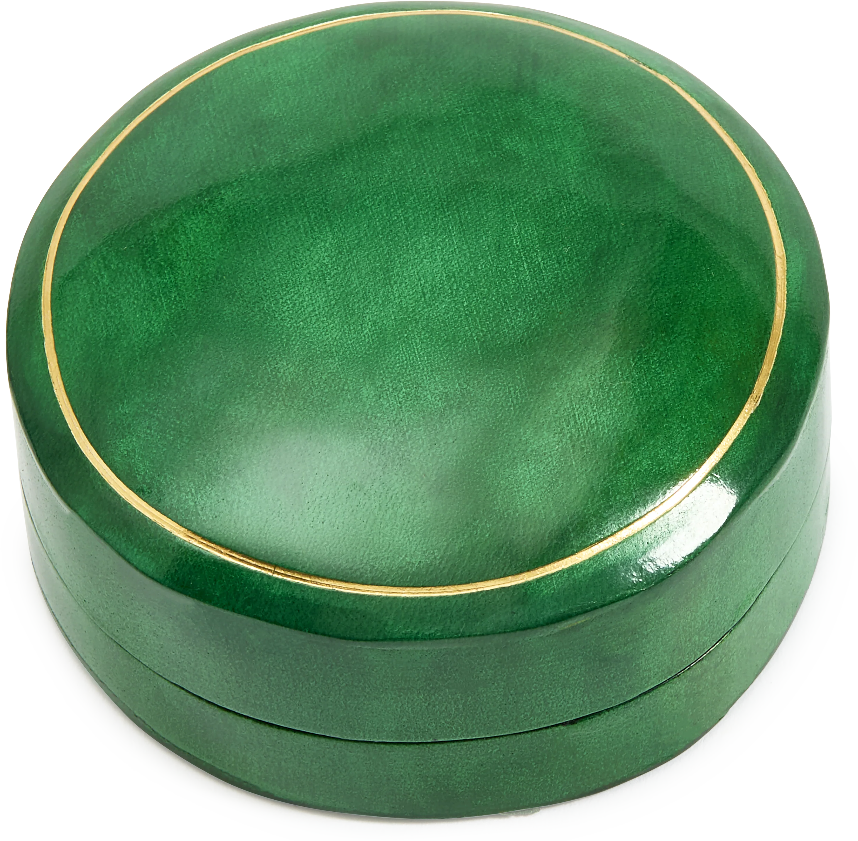 Round Moulded Leather Box - Image 7