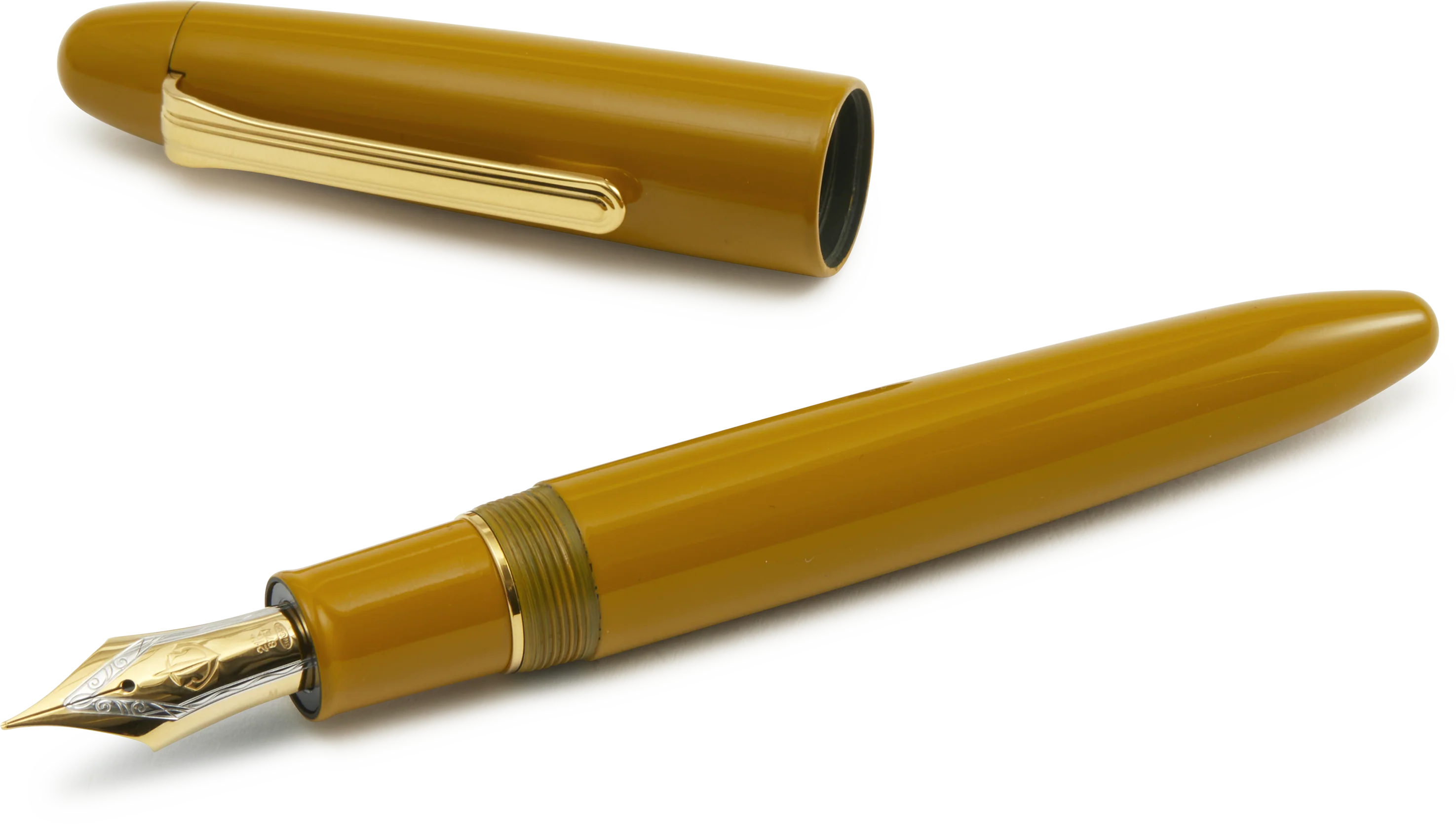 Sunflower Yellow Sailor Ebonite King of Pens Fountain pen