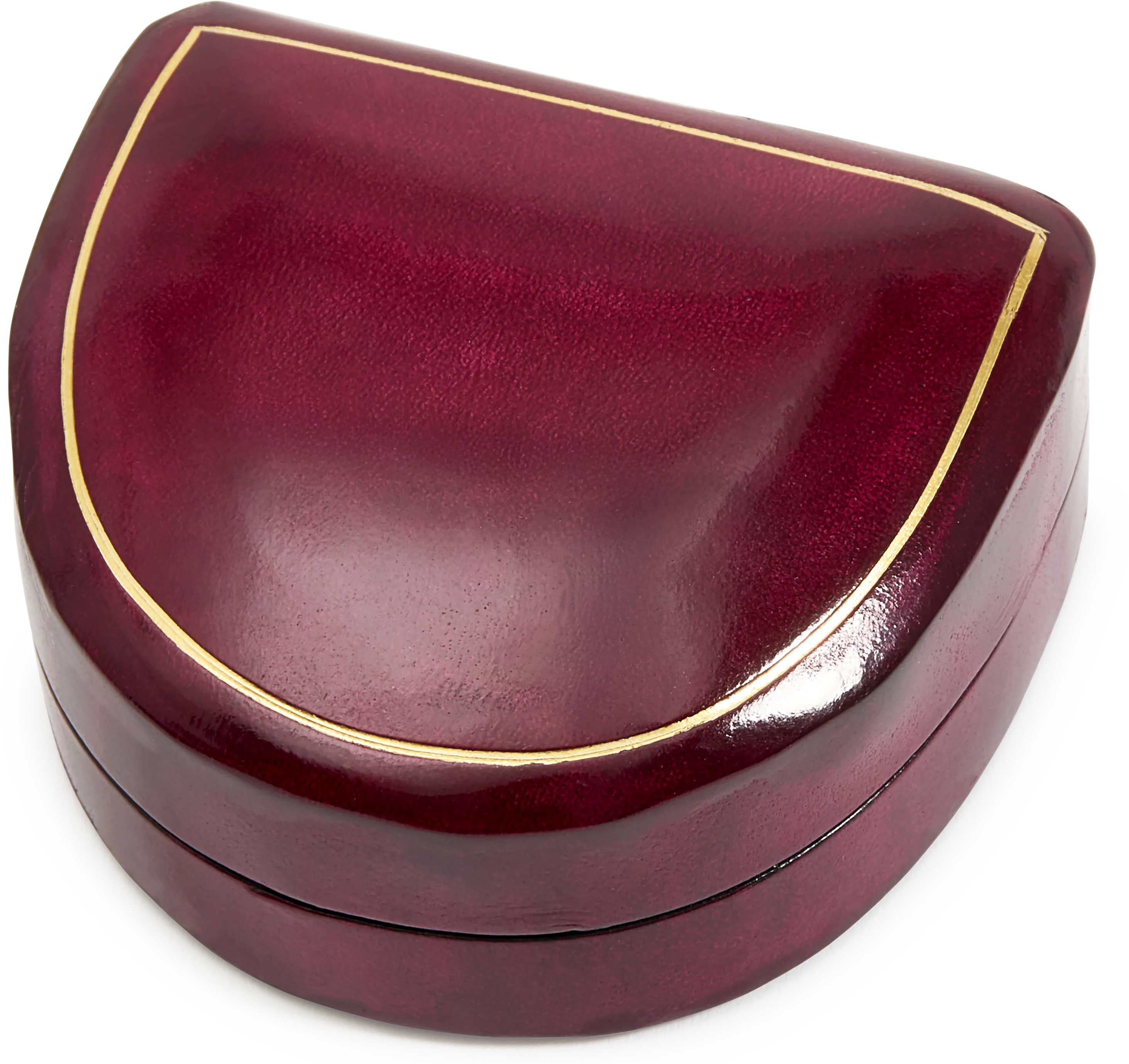 Semi Circle Moulded Leather Box - Image 3