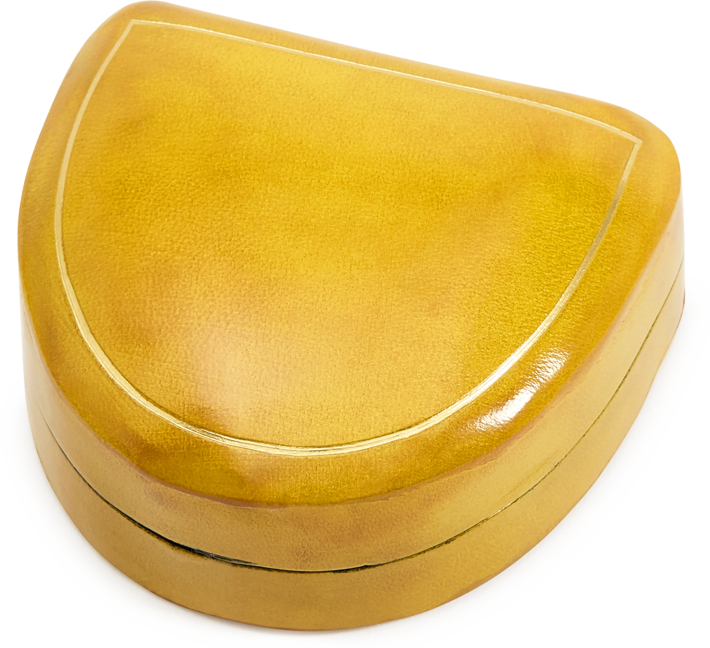 Semi Circle Moulded Leather Box - Image 4