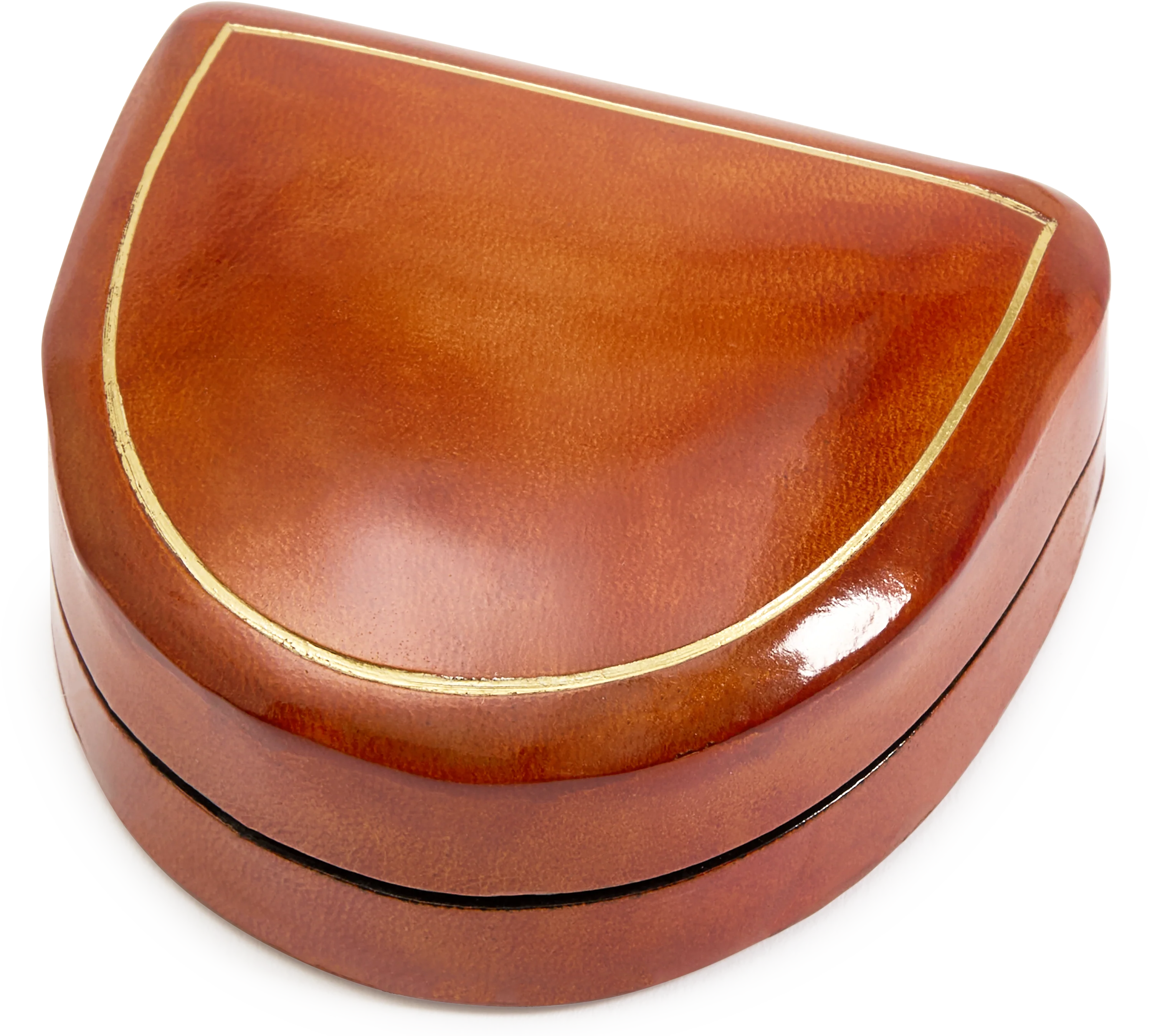 Semi Circle Moulded Leather Box - Image 5