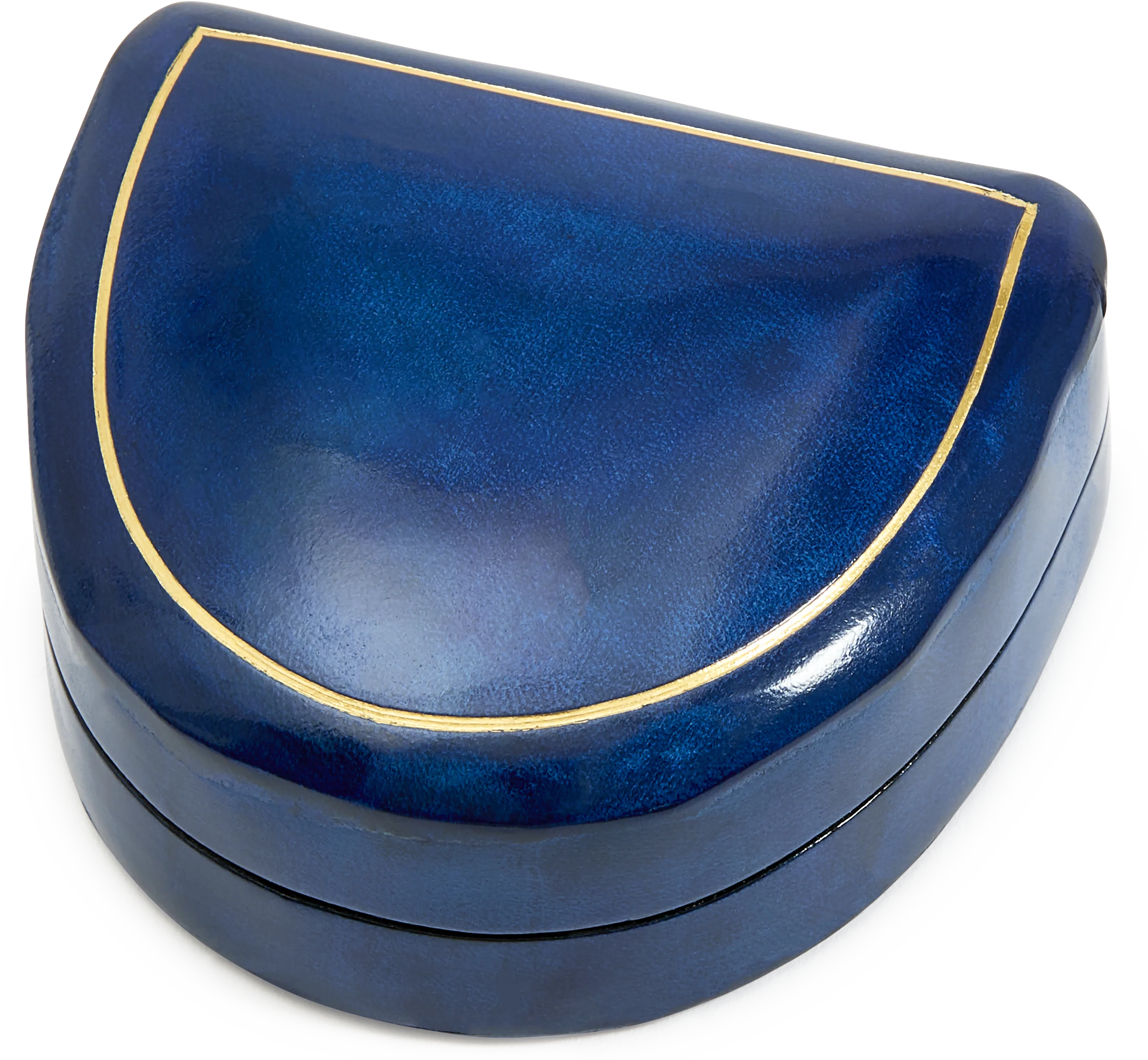 Semi Circle Moulded Leather Box - Image 6