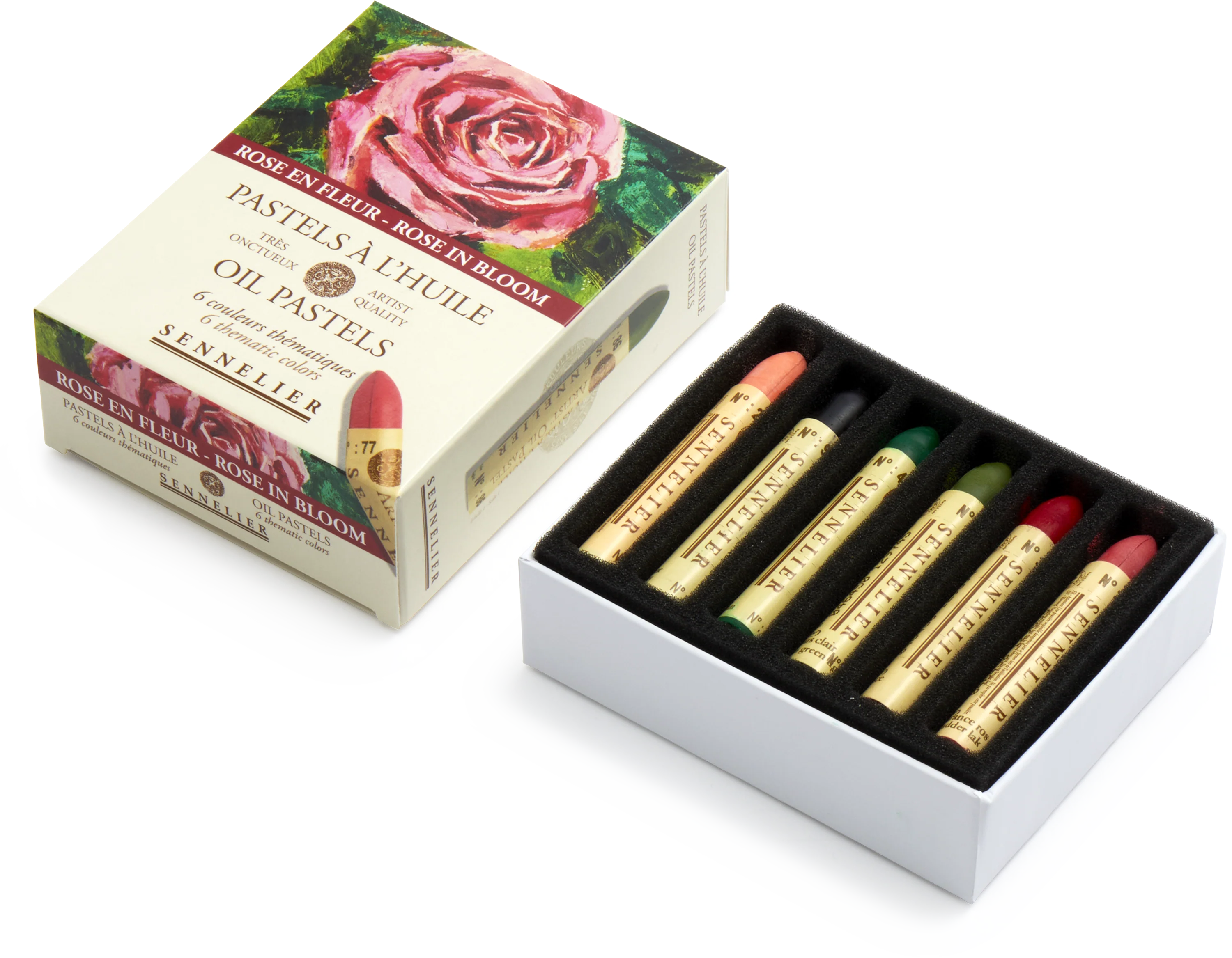 Sennelier 6 Oil Pastel Set, Rose in Bloom