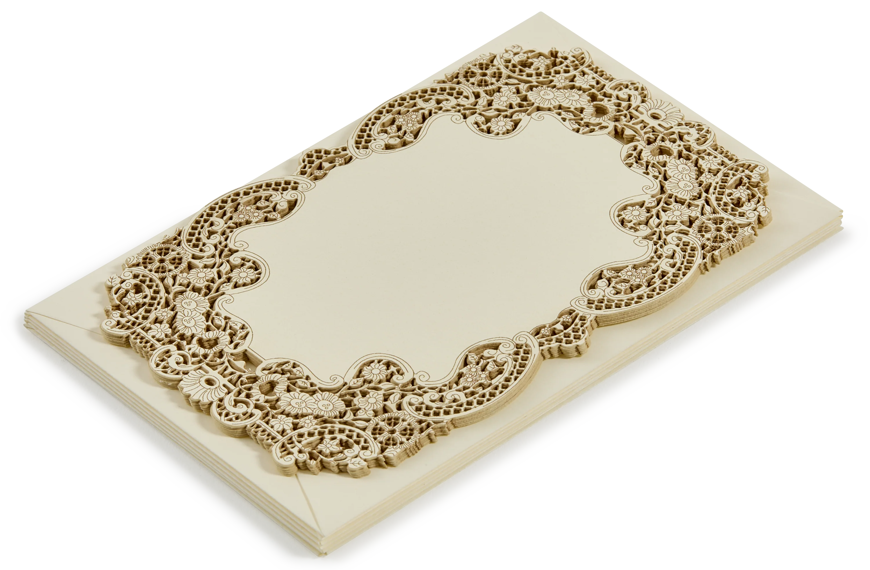 Set of 6 Lace Postcards and matching envelopes, Set 1