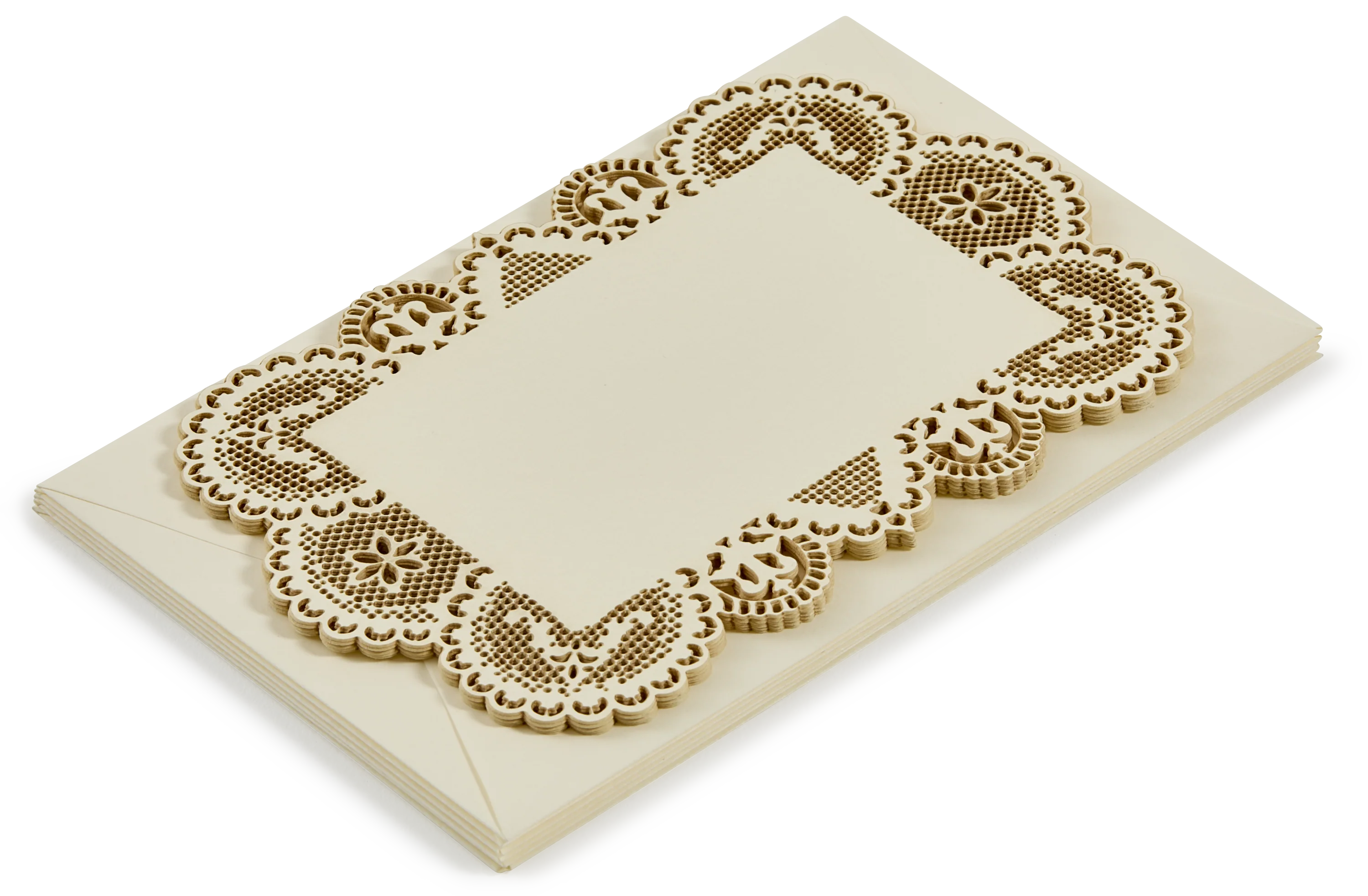 Set of 6 Lace Postcards and matching envelopes, Set 2