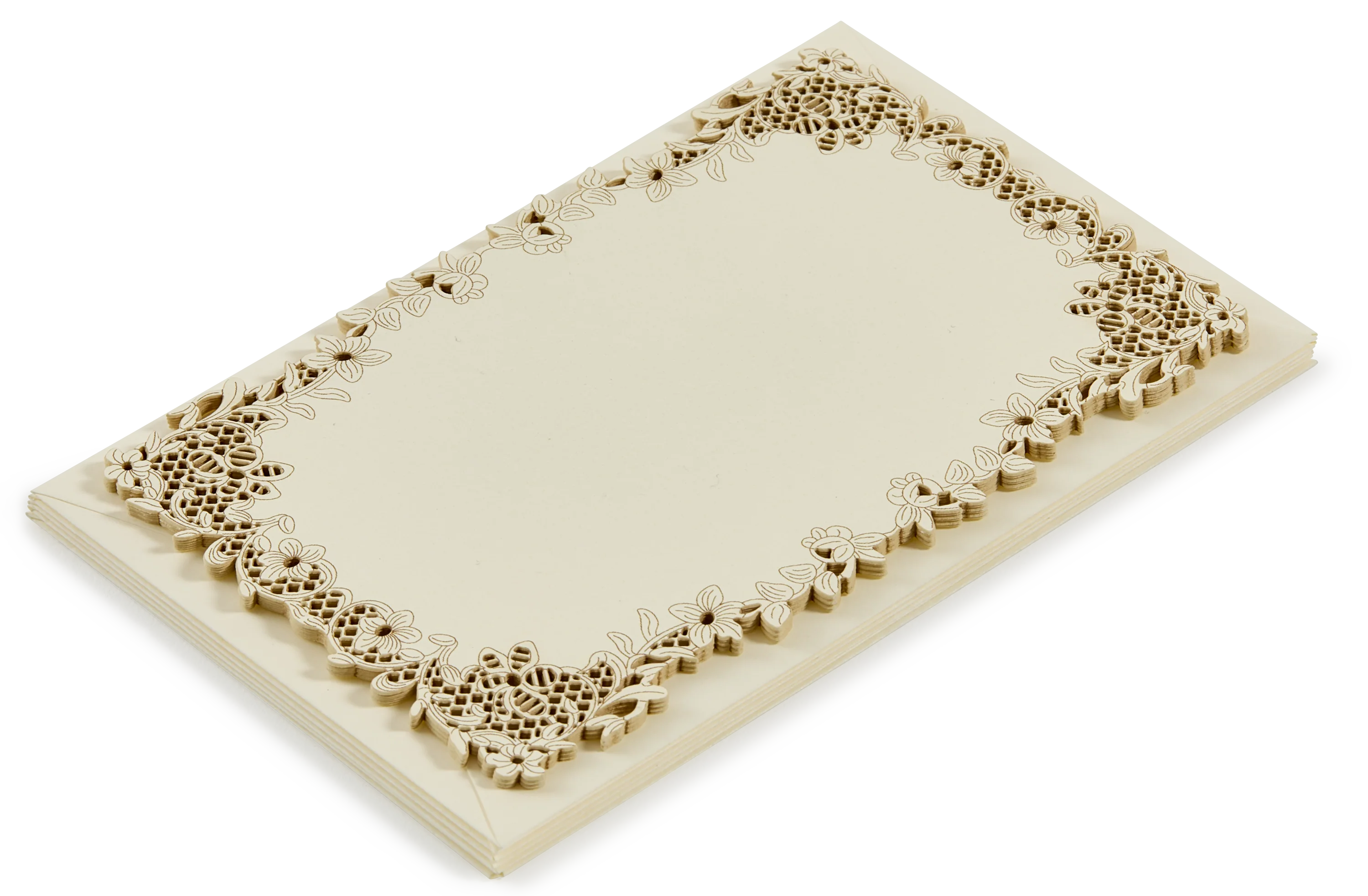 Set of 6 Lace Postcards and matching envelopes, Set 3