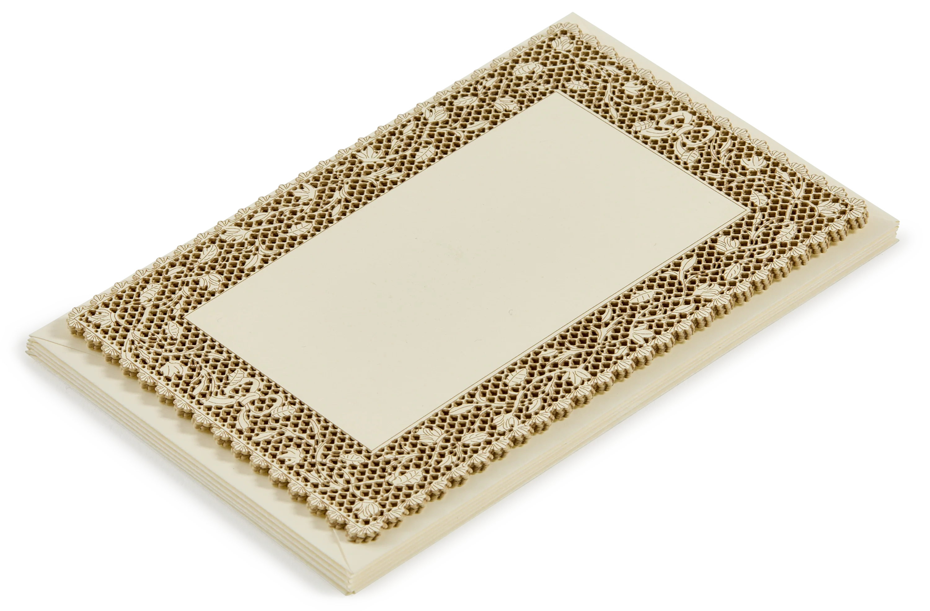 Set of 6 Lace Postcards and matching envelopes, Set 5