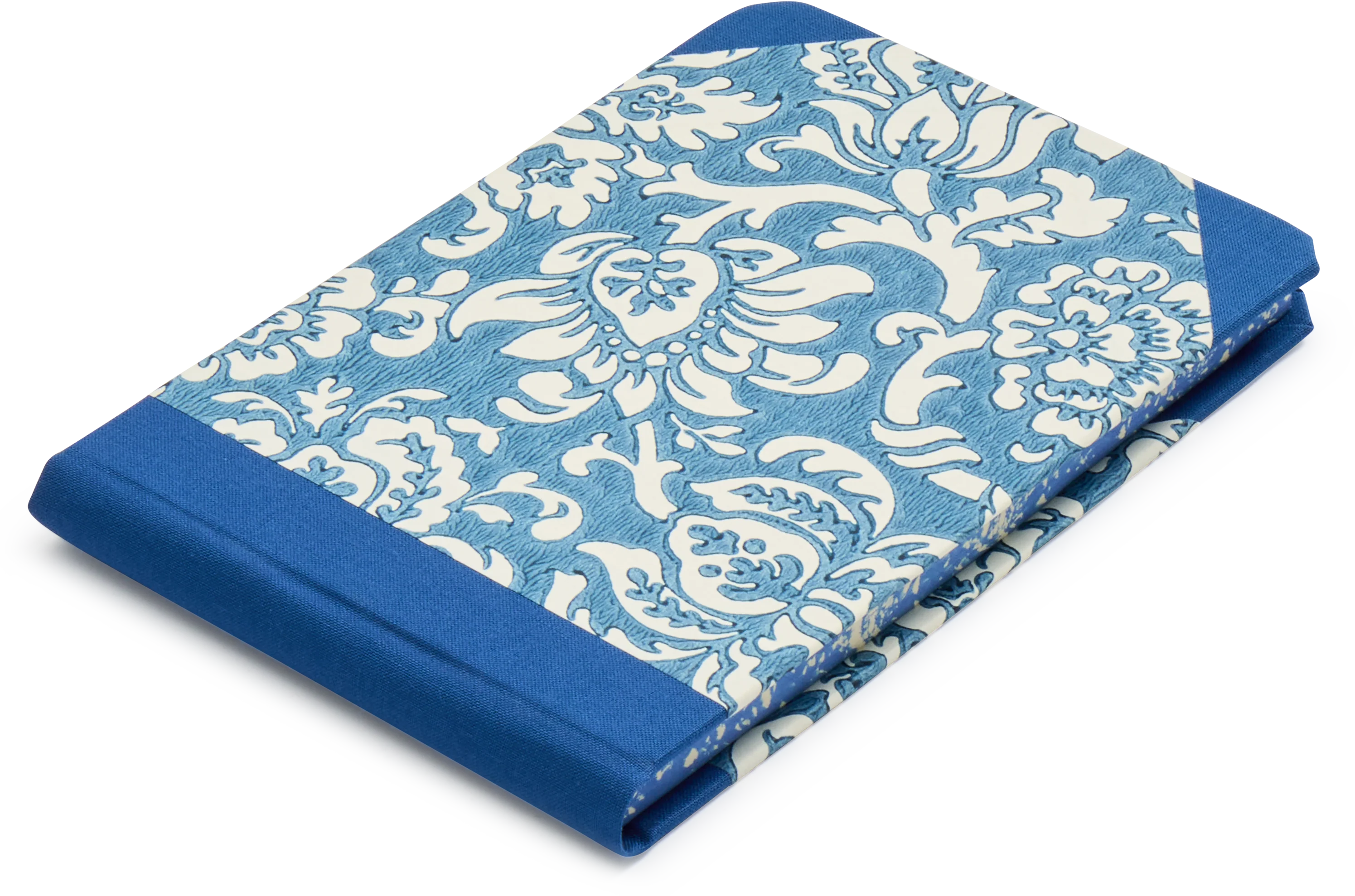 Sewn Bound Woodblock Pocket Sketchbook, Blue Brocade