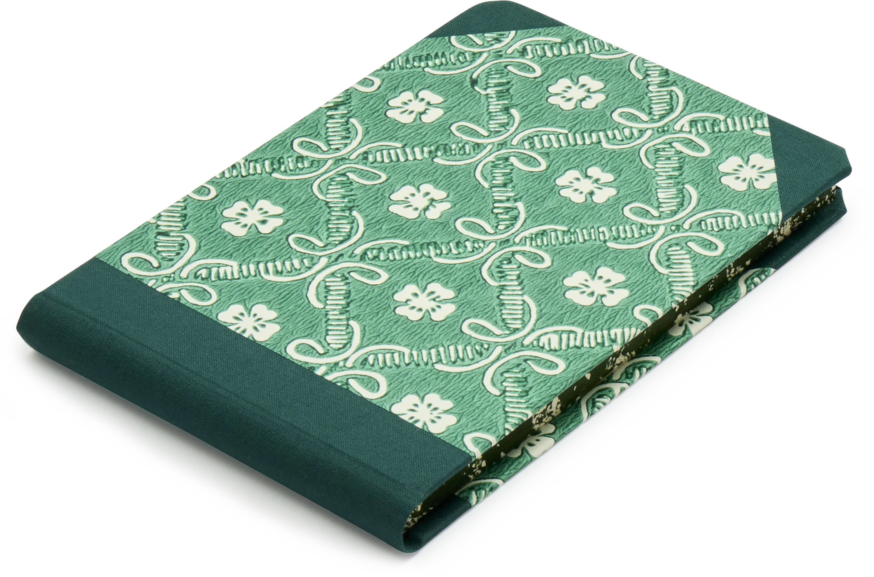 Sewn Bound Woodblock Pocket Sketchbook, Trellis Green