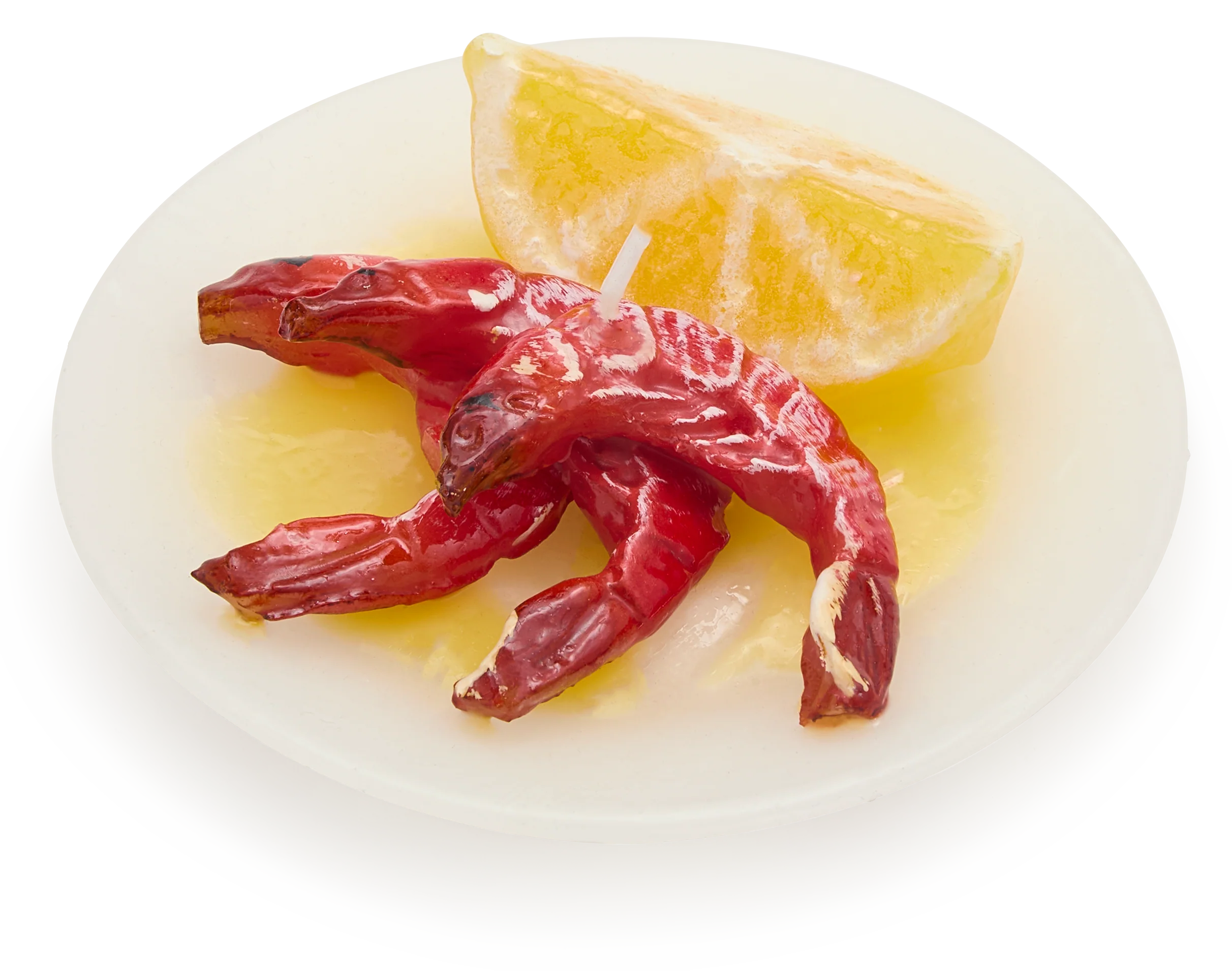 Shrimp and Lemon Plate Candle