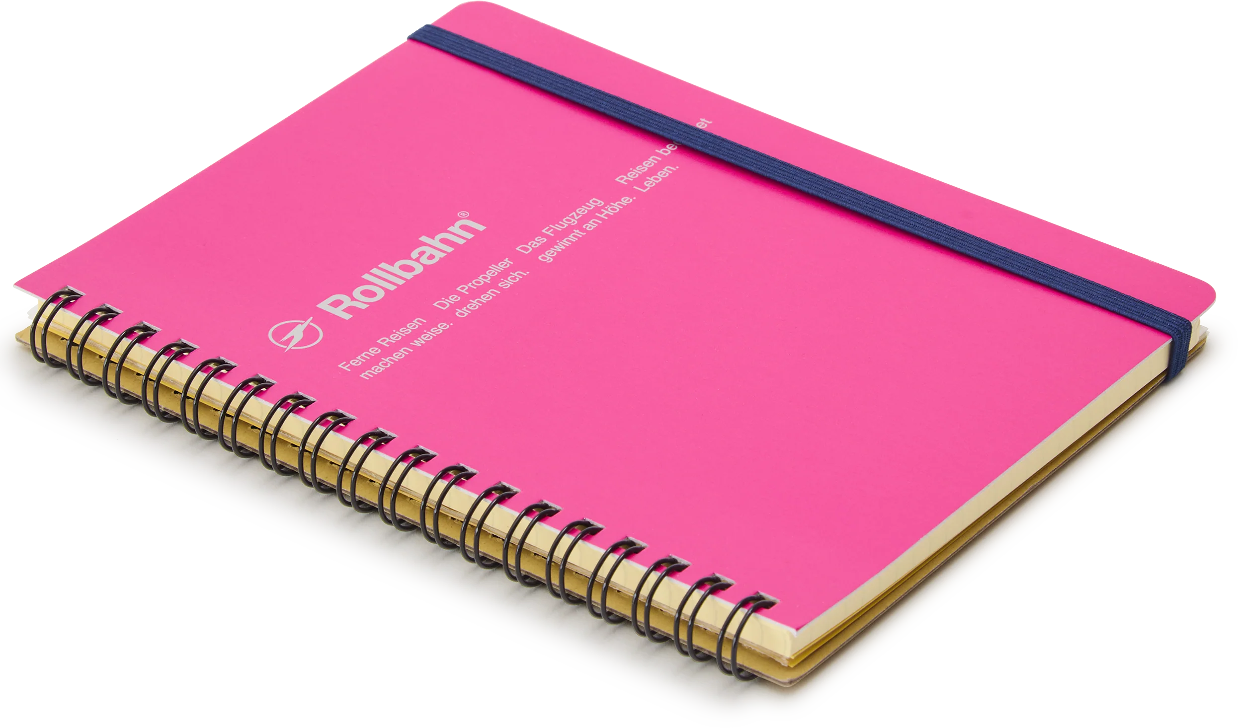 Spiral Bound Rollbahn Card Cover Notebook, Hot Pink