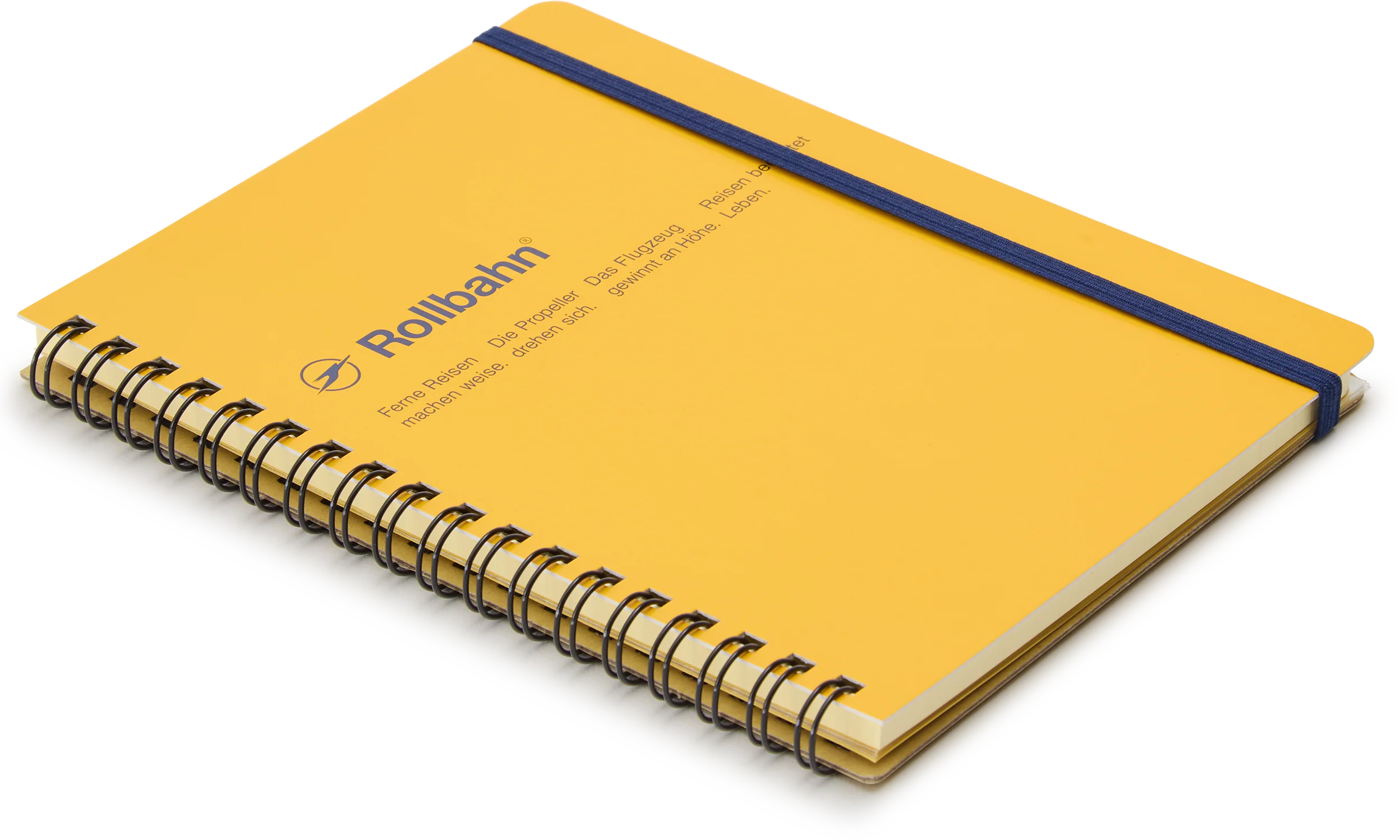 Spiral Bound Rollbahn Card Cover Notebook, Yellow