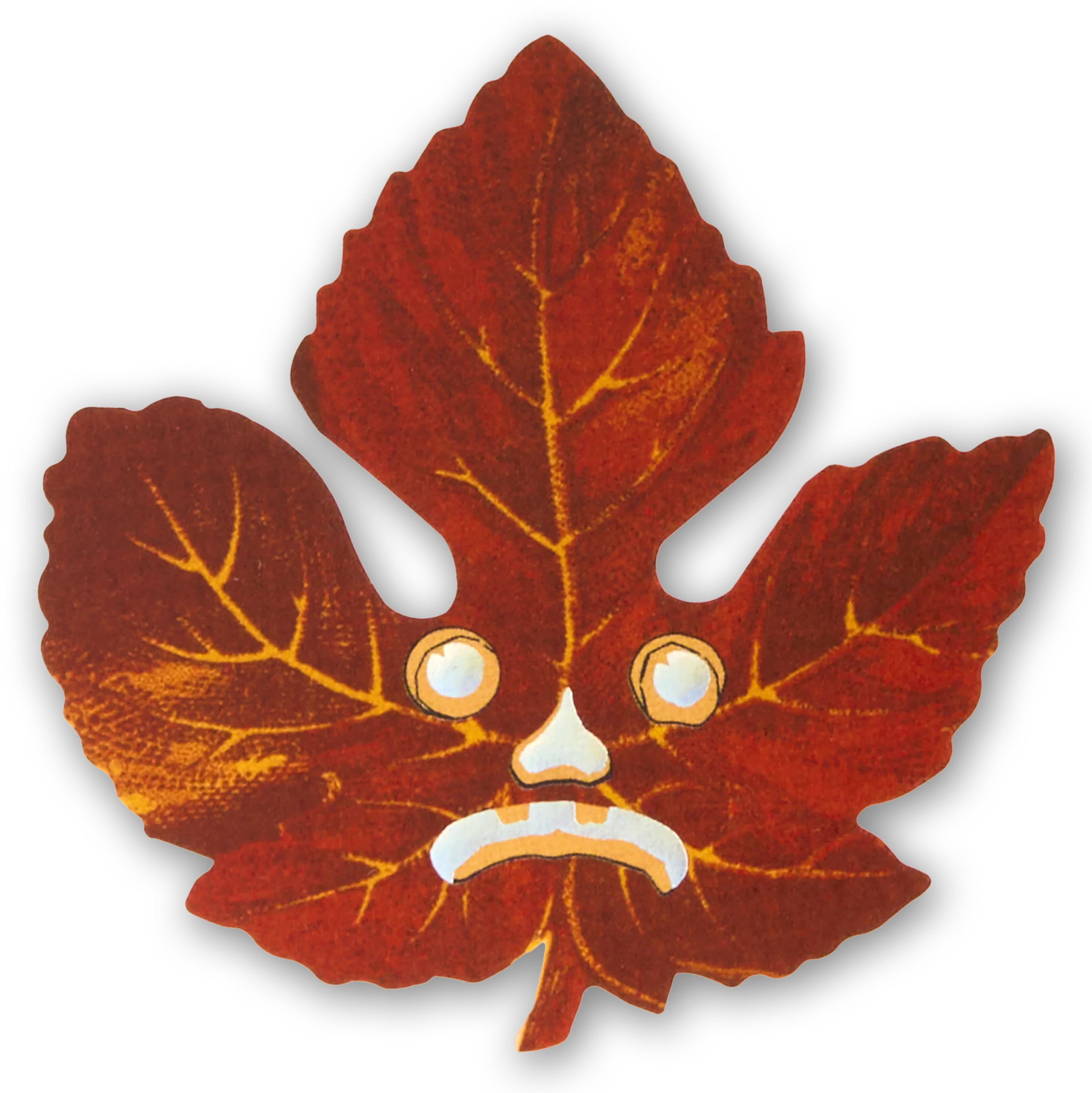 Spooky Maple Leaf Holographic Stickers