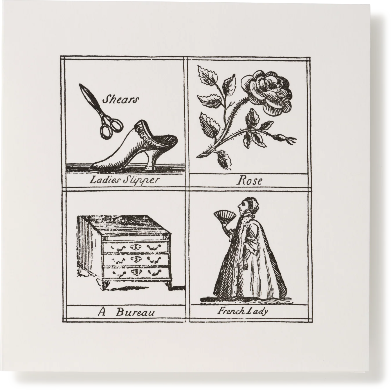 Square Miscellany Greeting Card, French Lady