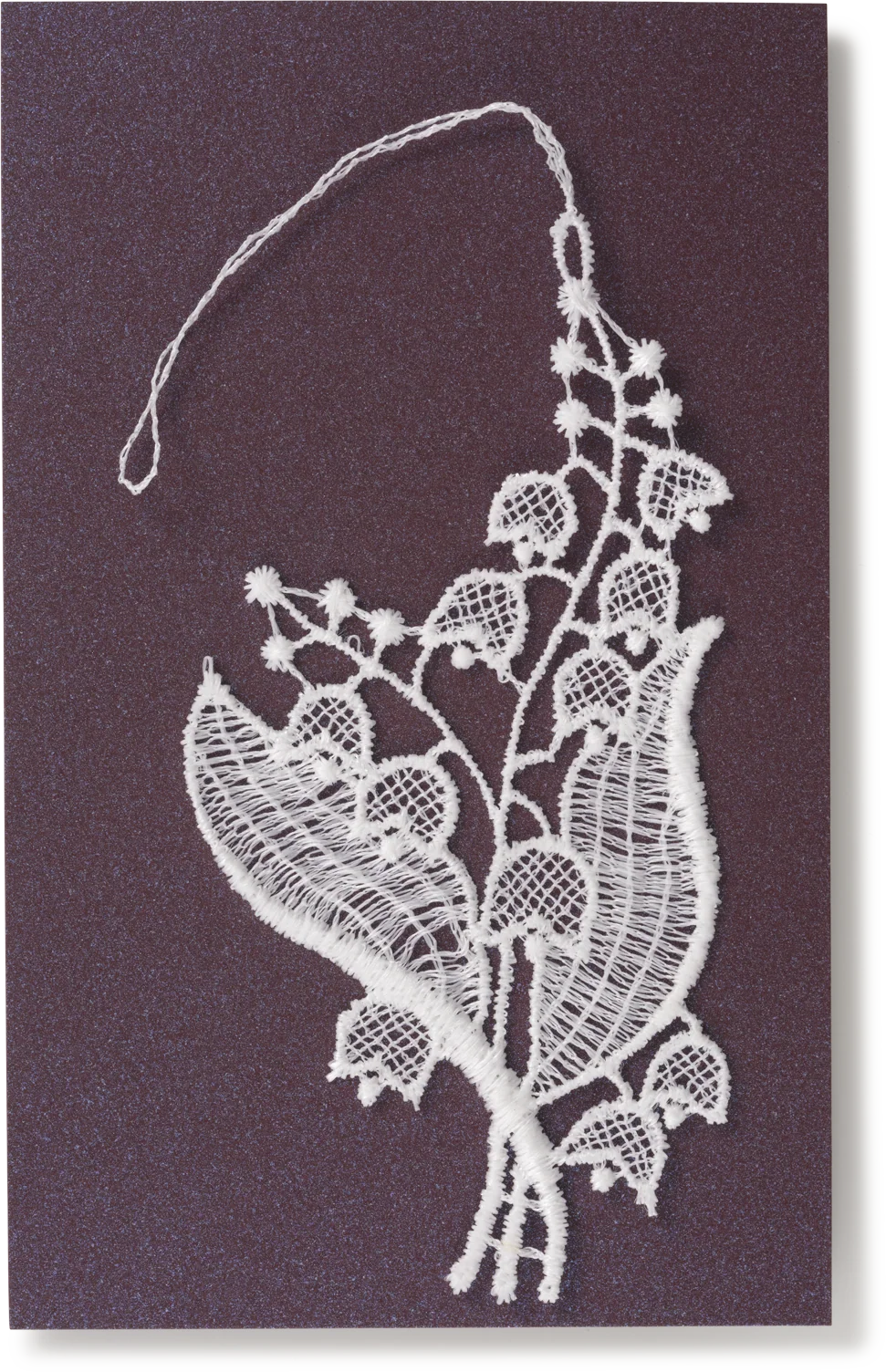 Starched Lace Hanging Ornament, Lily of the Valley