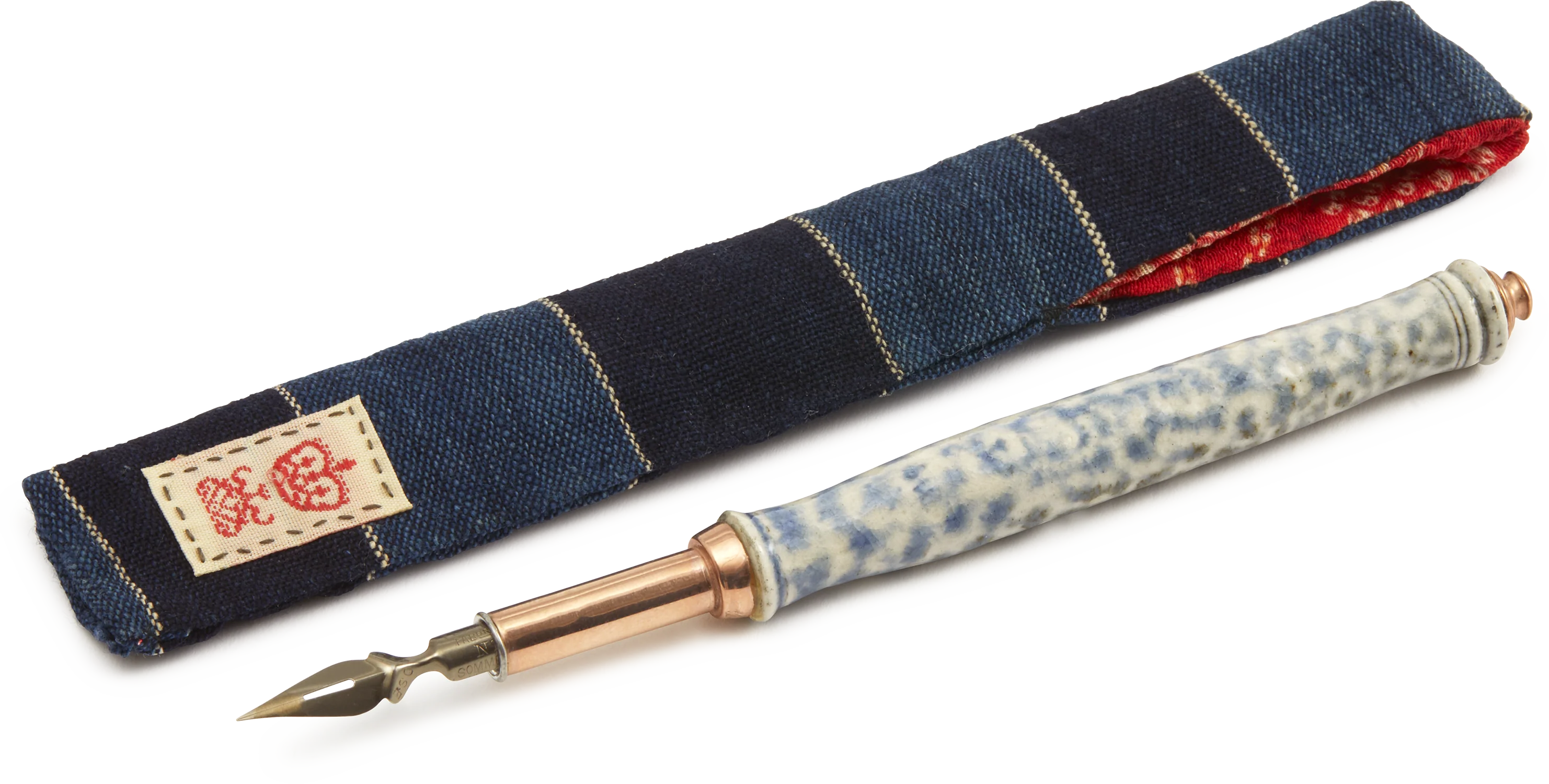 Steve Harrison Ceramic Dip Pen, No.8 Light Blue and Rose Gold