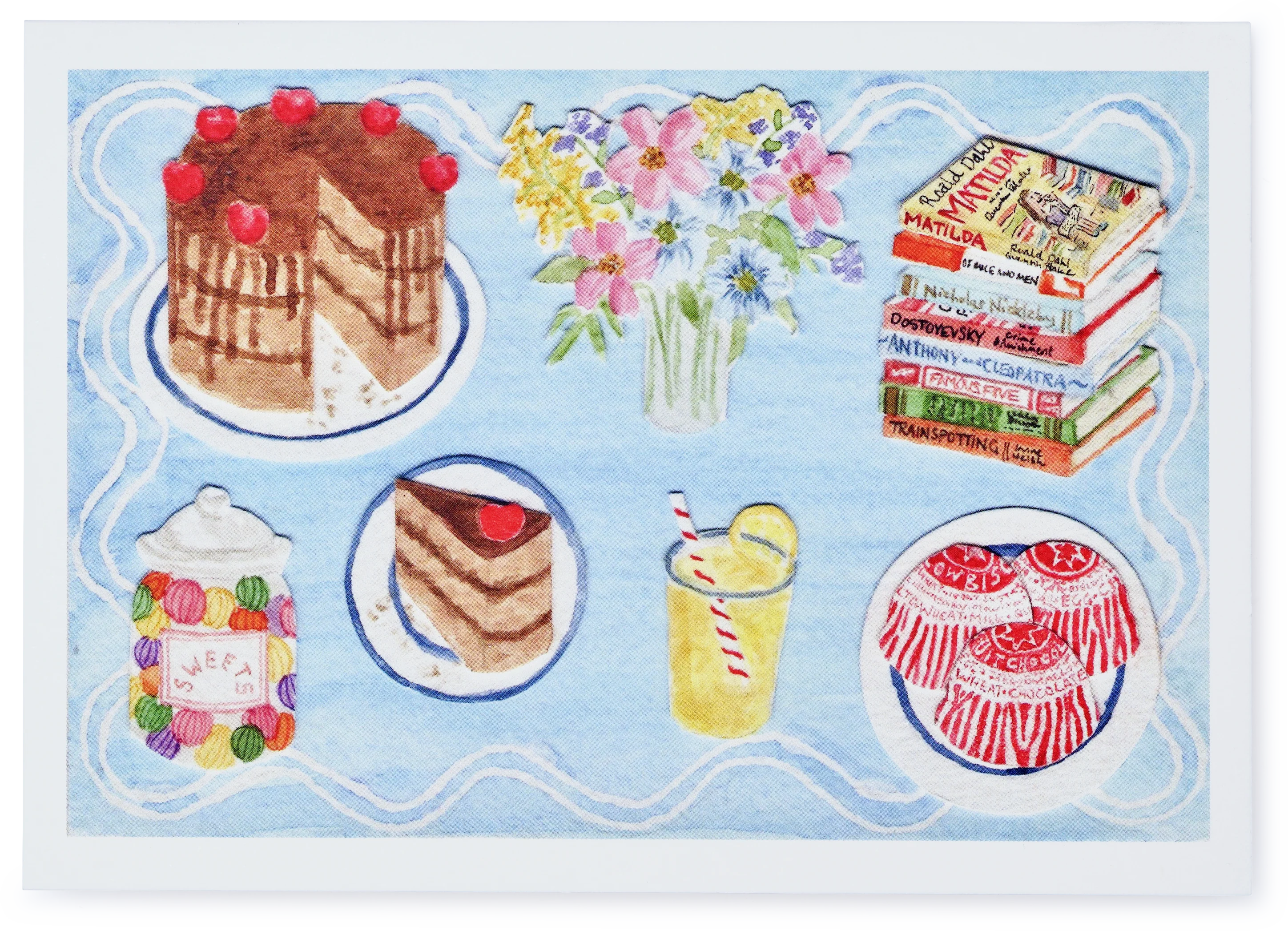 Tiny Tabletop Collage Greeting Card, Matilda