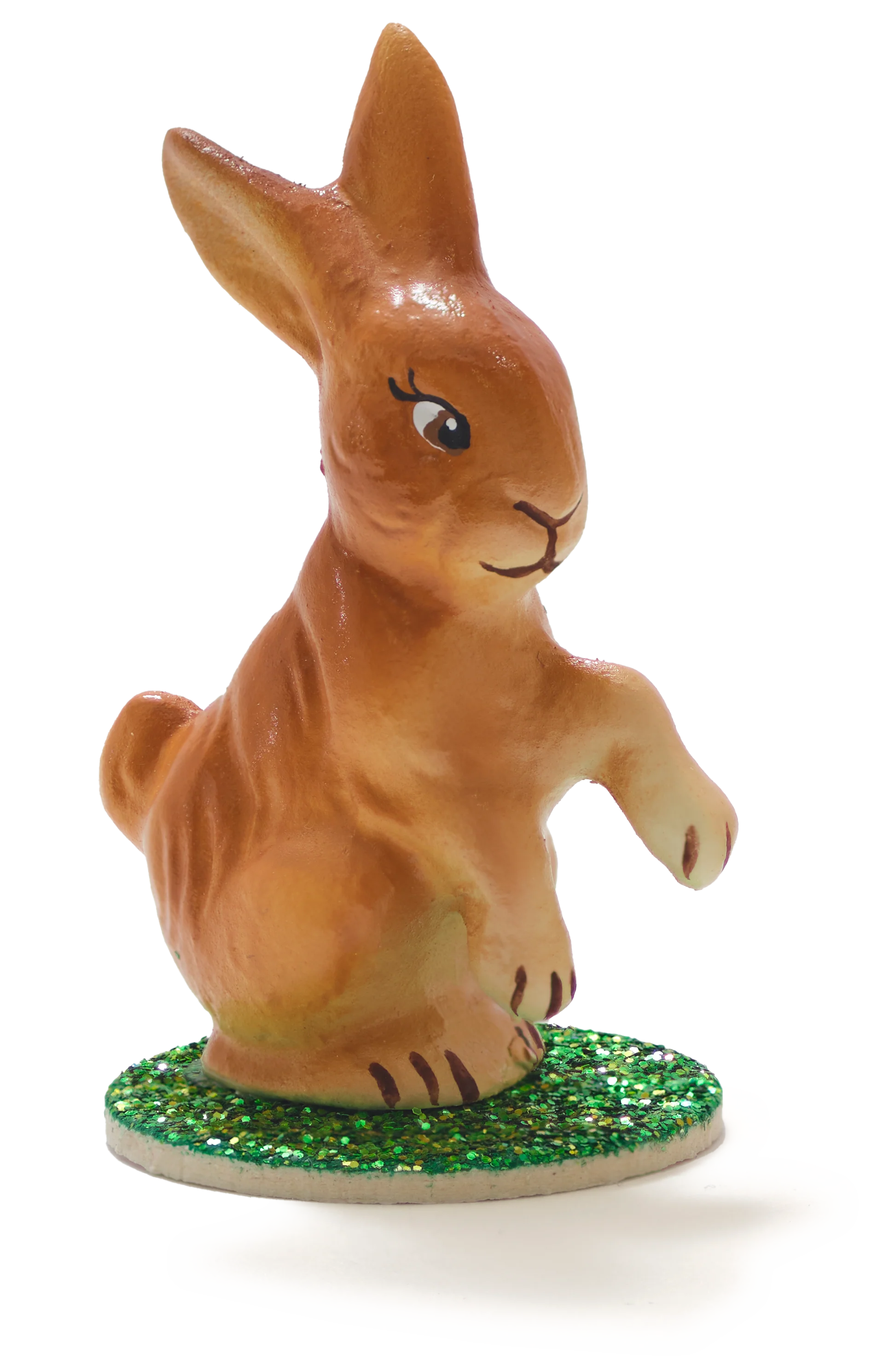 Traditional Papier-mâché Golden Bunny Figurines - Image 2
