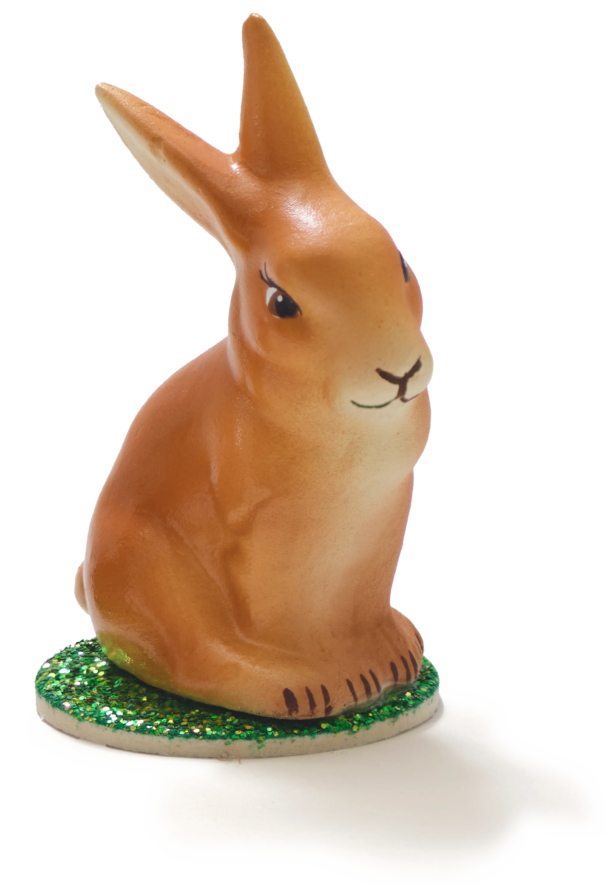 Traditional Papier-mâché Golden Bunny Figurines - Image 4