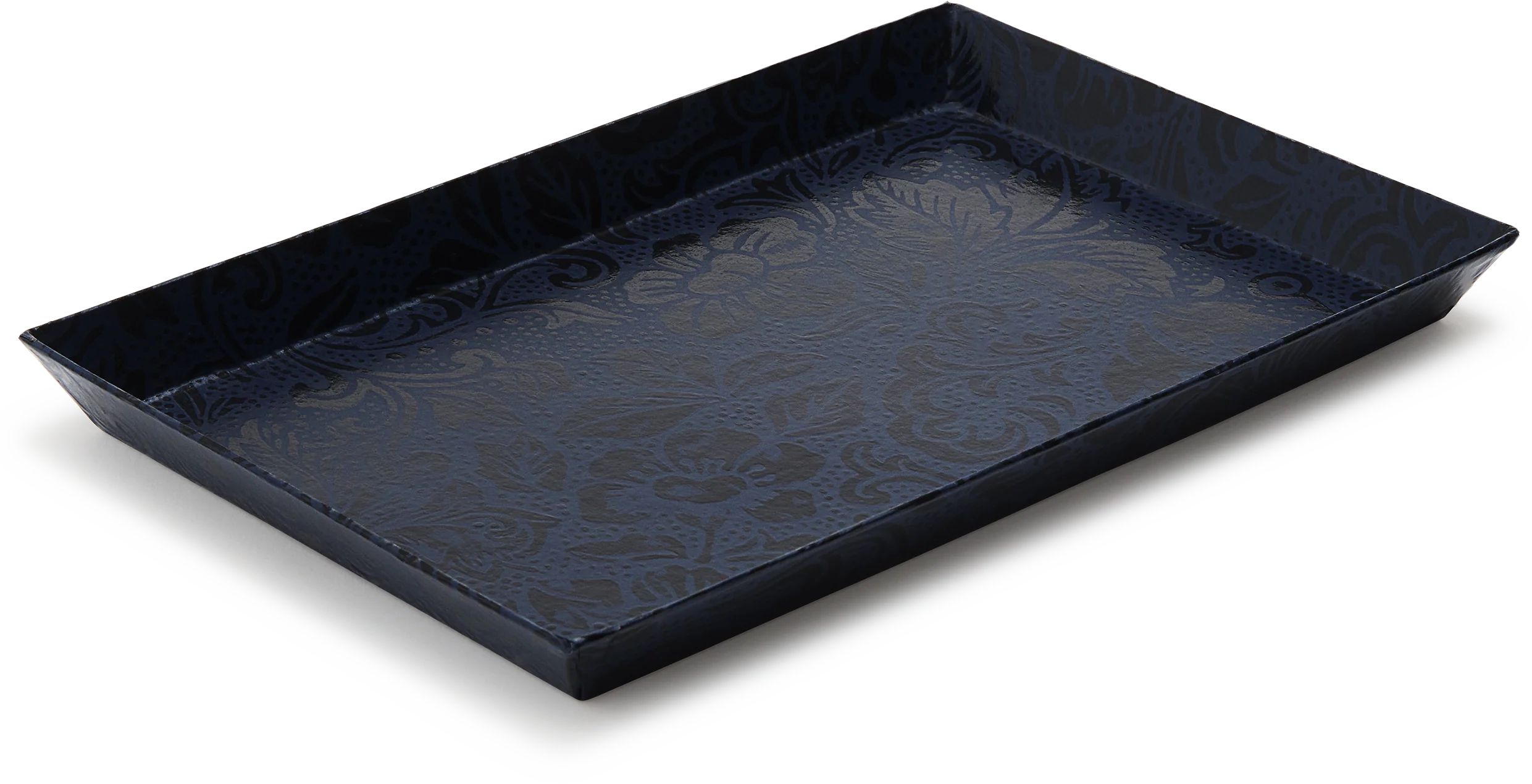 Urushi Paper Vide-Poche, Blue Floral - Image 2