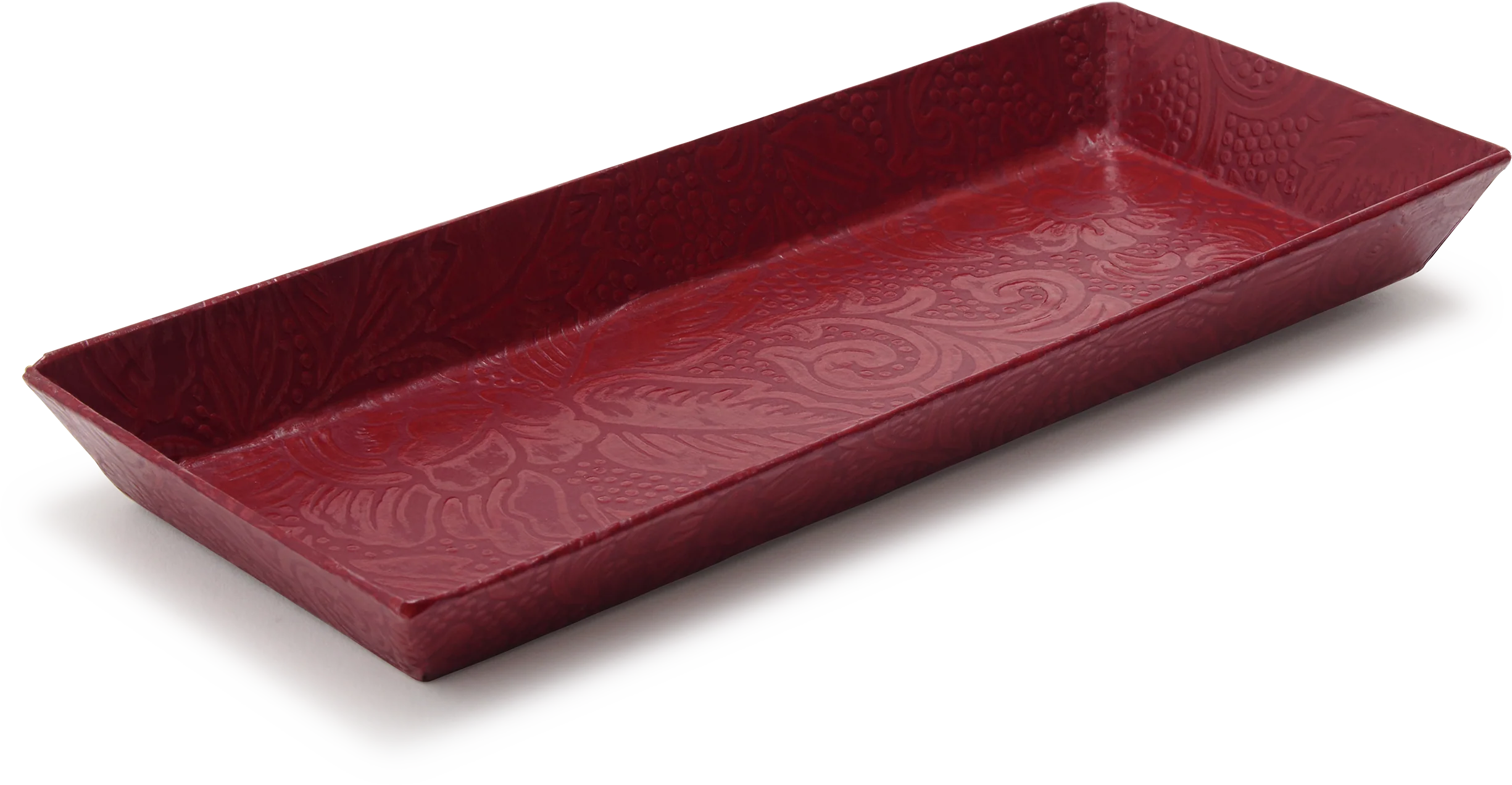 Urushi Paper Vide-Poche, Red Floral